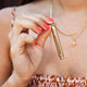 9KT YELLOW GOLD PENCIL PENDANT