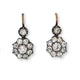 18KT & SILVER-TOPPED DIAMOND FLOWER EARRINGS