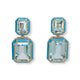 14kt BLUE TOPAZ AND ENAMEL EARRINGS