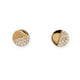 14KT HALF PAVE DIAMOND CIRCLE EARRINGS