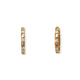 14KT YELLOW GOLD & DIAMOND HUGGIE HOOPS