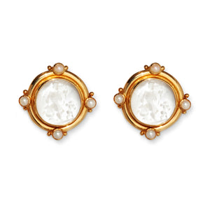 18KTY YELLOW GOLD ELIZABETH LOCKE EARRINGS