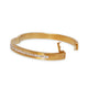 18KT YELLOW GOLD & FRENCH CUT DIAMOND BRACELET