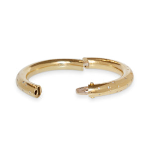 18KT YELLOW GOLD SCATTER DIAMOND BANGLE BRACELET