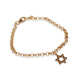 14KT YELLOW GOLD BRACELET WITH STAR OF DAVID CHARM