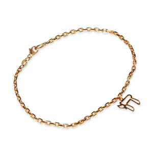 14KT YELLOW GOLD BRACELET WITH CHAI CHARM