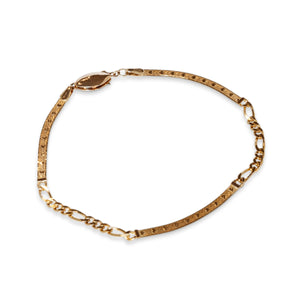 14KT YELLOW GOLD BRACELET WITH HEART PATTERN