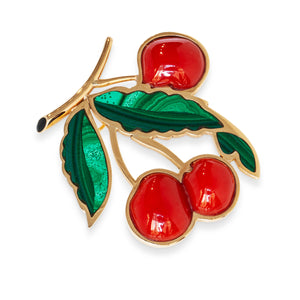 VINTAGE 14KT GOLD AND JACKPOT CHERRY PIN