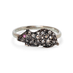 VINTAGE  TURQUIOSE AND DIAMOND RING (Copy)