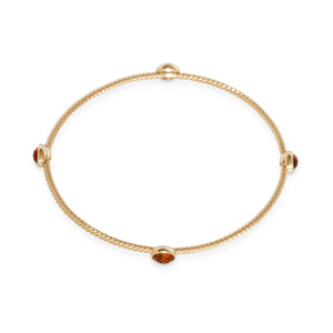 18KT YELLOW GOLD & CITRINE BANGLE