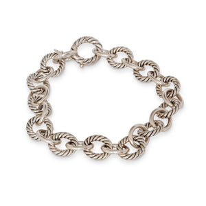 SILVER DAVID YURMAN MIXED-LINK BRACELET