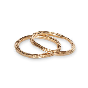 10KT YELLOW GOLD TEXTURED BAND RINGS